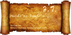Halász Tamás névjegykártya